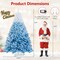 Pre Lit Christmas Tree White Blue Gradient Snow Flocked LED Lights